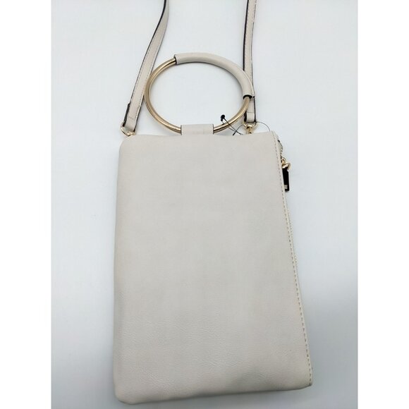 INC Charlii bangle handle women's crossbody bag clutch - WHITE/ BONE / OFF-WHITE - Picture 10 of 11